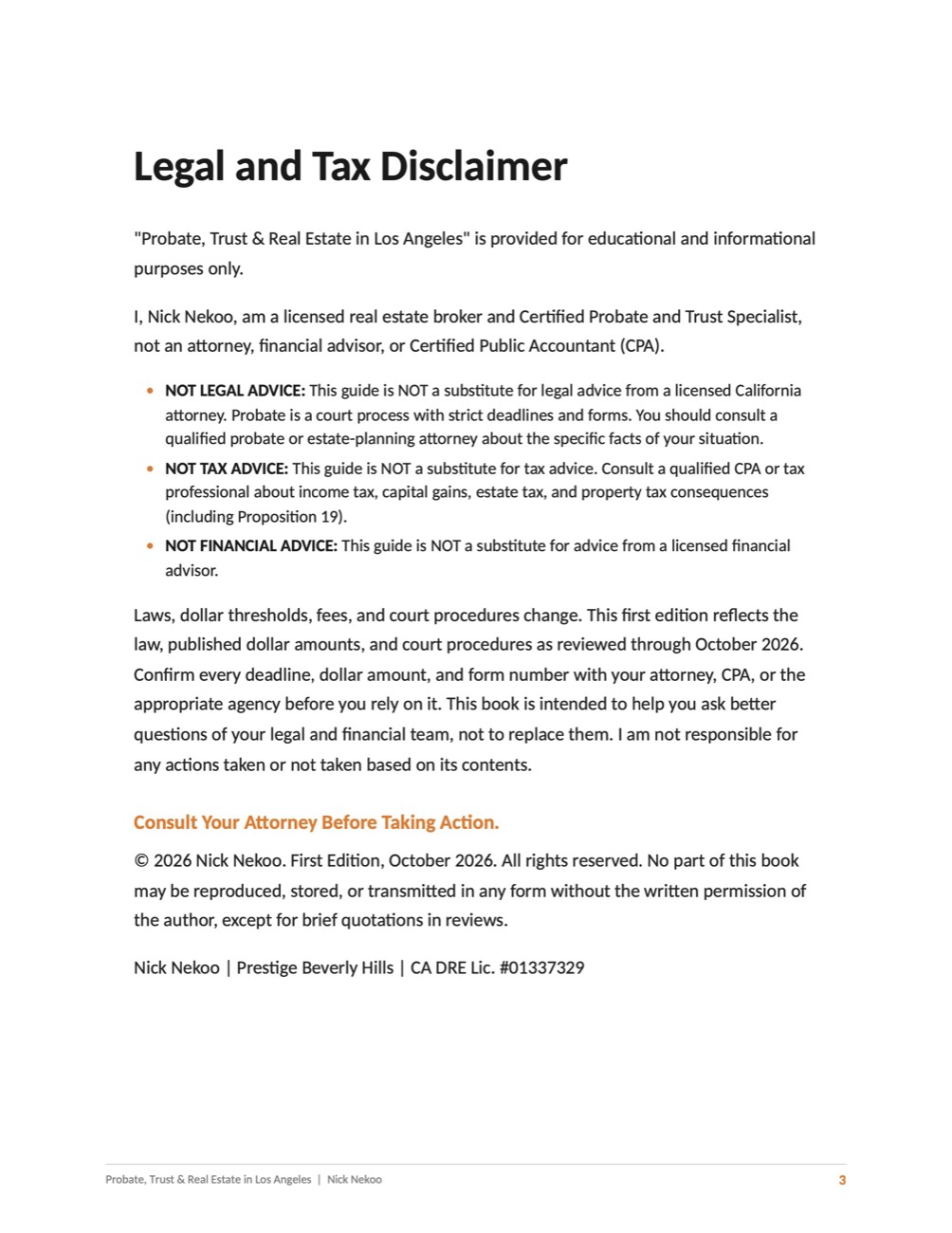 Page 3 of Probate, Trust & Real Estate in Los Angeles, by Nick Nekoo