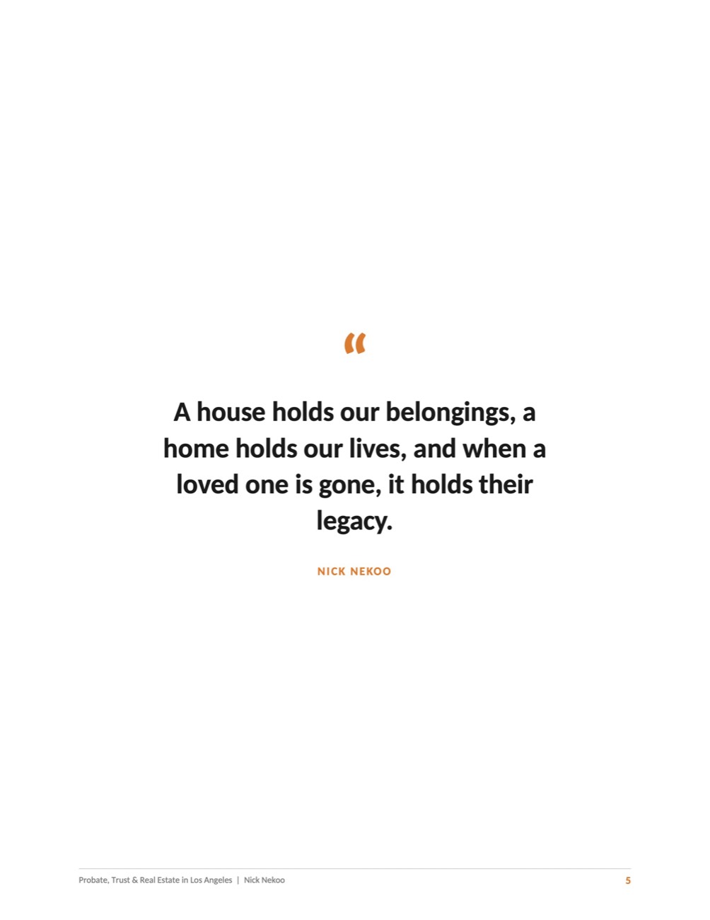 Page 5 of Probate, Trust & Real Estate in Los Angeles, by Nick Nekoo